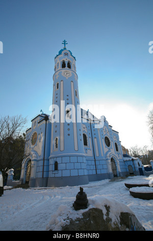 Die katholische Kirche St. Elisabeth, allgemein bekannt als die blaue Kirche, Bratislava, Slowakei Stockfoto