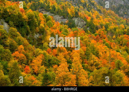 Die Adirondack Berge in Flammen in Herbstfarben Farbe in New York State USA Stockfoto