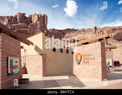 Besucherzentrum im Arches National Park Utah USA Stockfoto