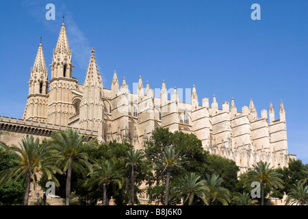 La Seu, die Kathedrale, das sich in der historischen Altstadt von Palma. Stockfoto