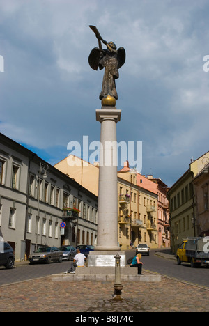 Engel der Uzupis Statue im Uzupis Bezirk in Vilnius Litauen Europa Stockfoto