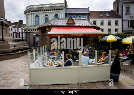Eine Reihe von Fotografien in St Helier Jersey, der Kanalinseln UK United Kingdom GB Great Britain Stockfoto