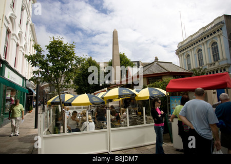 Eine Reihe von Fotografien in St Helier Jersey, der Kanalinseln UK United Kingdom GB Great Britain Stockfoto
