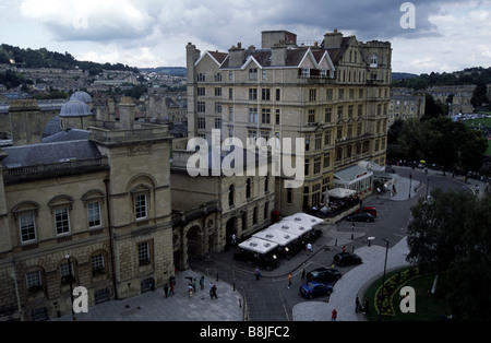 Blick über Bad von der Spitze des Bath Abbey Tower, Bath Spa Somerset UK Stockfoto