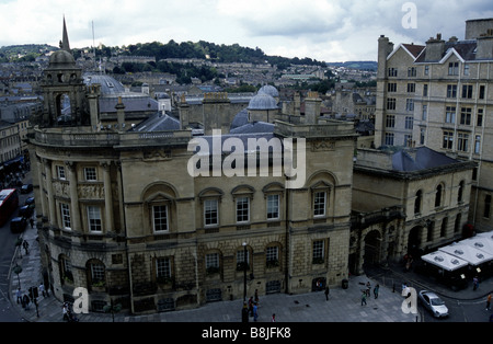 Blick über Bad von der Spitze des Bath Abbey Tower, Bath Spa Somerset UK Stockfoto