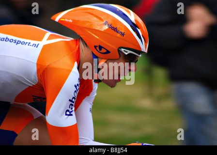 SACRAMENTO CA 14. Februar 2009 Rabobank Team Radfahrer racing bei Amgen Tour of California Zeitfahren Stockfoto