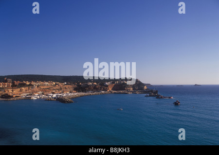 Port Adriano - Panoramablick - Marina-Erweiterung In Arbeit - Port Adriano Marina, Calvia, South West Mallorca Stockfoto