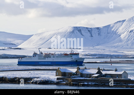 dh MV Hamnavoe STROMNESS ORKNEY Northlink Fähren Fähre betreten Hamnavoe Stromness Hafen Schifffahrt Schiff Stockfoto