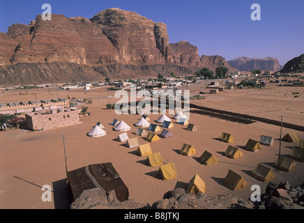 Elk164 2507-Jordanien Wadi Rum Rum Village-Zelt-camp Stockfoto