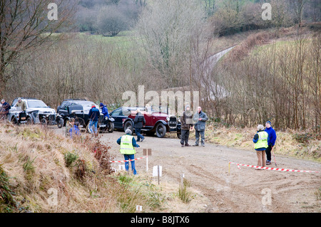 VSCC Exmoor Pony Prüfung 21. Februar 2009 Blick vom Teil des Weges bis lange Molland Stockfoto