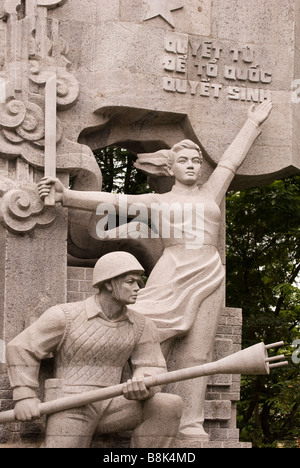 Militärische revolutionäre sozialistische Statue, Hanoi, Vietnam Stockfoto