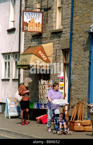 Außenseite der Castle Street Bücher in Hay on Wye Powys Wales UK Stockfoto