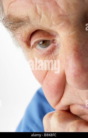 Nahaufnahme des älteren Menschen Stockfoto