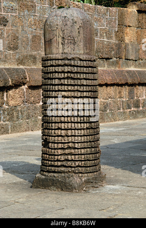 Parasuramesvara Tempel-Shiva Linga im Tempel-Komplex. Orissa, Bhubaneshwar, Indien. Stockfoto