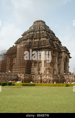 Allgemeine Ansicht von Südwesten. Konark Sun Temple Orissa, Indien. UNESCO-Weltkulturerbe Stockfoto