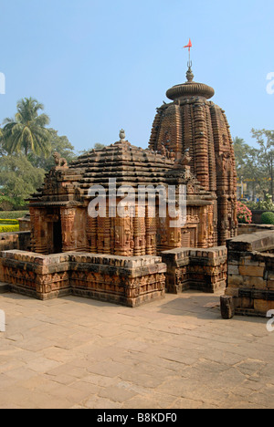 Muktesvara Tempel - Gesamtansicht der Mukteshwar Tempel aus Südwesten. Orissa, Bhubaneshwar, Indien. Stockfoto