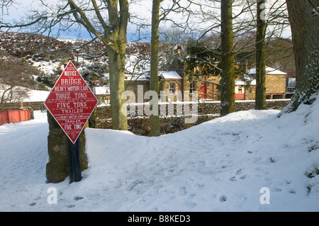 Ein Winter-Szene am Bahnhof Goathland, North Yorkshire Stockfoto