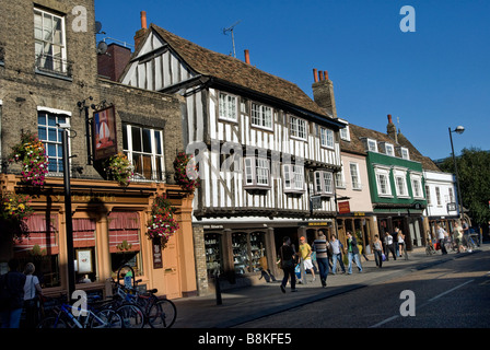 Gerahmte Holzhaus auf Bridge Street in Cambridge England Stockfoto