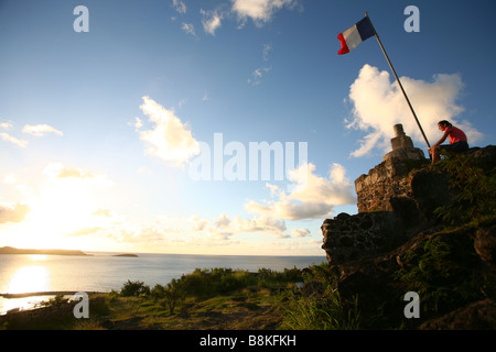 Anzeigen von Fort St. Louis in der Stadt Marigot auf der Karibik Insel Saint Martin auf den niederländischen Antillen Stockfoto