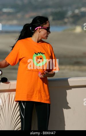 Katie Preis Jordan mit Peter Andre Jog in Malibu Stockfoto