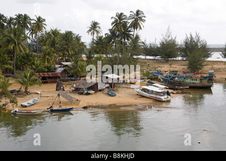 Traditionelle Fischerboote, Kuala Terengganu, Malaysia Stockfoto