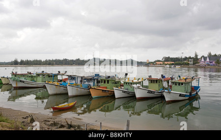 Traditionelle Fischerboote, Kuala Terengganu, Malaysia Stockfoto