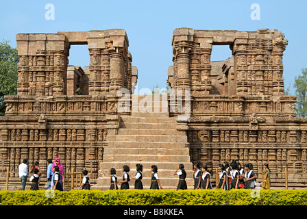 Gesamtansicht der Bhoga Mandapa (Angebote Hall) von Konark Sun Temple Orissa, Indien. UNESCO-Weltkulturerbe Stockfoto