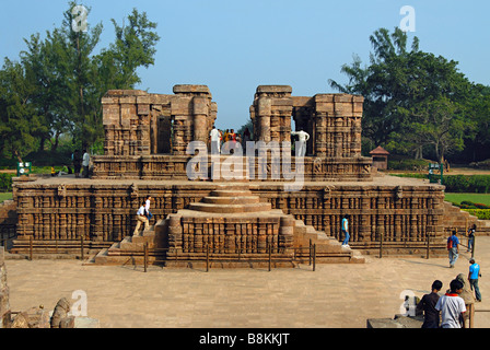 Allgemeine Ansicht Süd - Bhoga Mandapa (Angebote Hall) von Konark Sun Temple Orissa, Indien. UNESCO-Weltkulturerbe Stockfoto