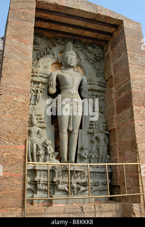 Bild von Surya (Sonnengott), Seitenansicht aus Westen. Konark Sun Temple, Orissa, Indien. UNESCO-Weltkulturerbe. Stockfoto
