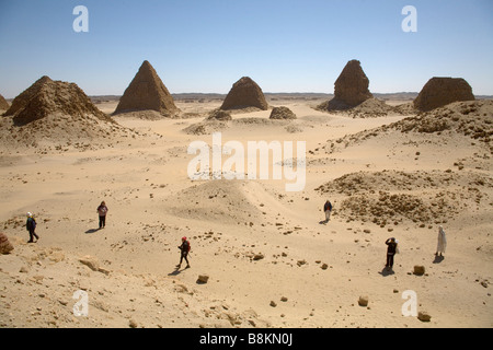 Pharaonischen Pyramiden aus alten Napata Königreich in Nuri, Sudan Stockfoto