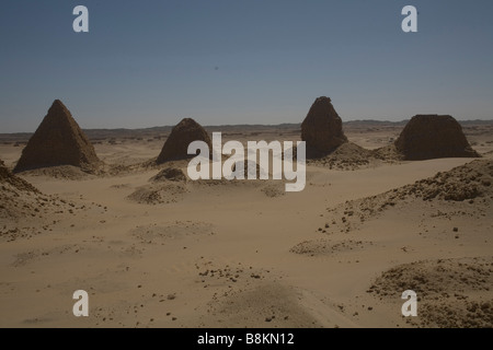 Pharaonischen Pyramiden aus alten Napata Königreich in Nuri, Sudan Stockfoto