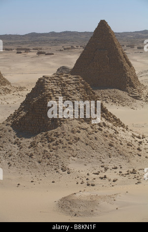 Pharaonischen Pyramiden aus alten Napata Königreich in Nuri, Sudan Stockfoto