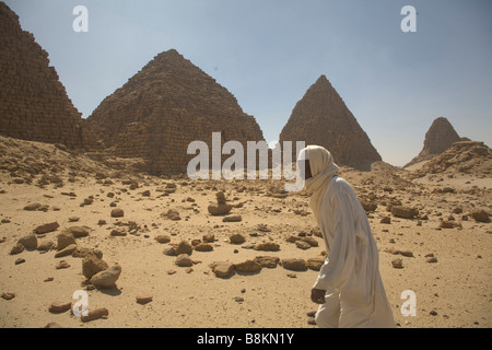 Pharaonischen Pyramiden aus alten Napata Königreich in Nuri, Sudan Stockfoto