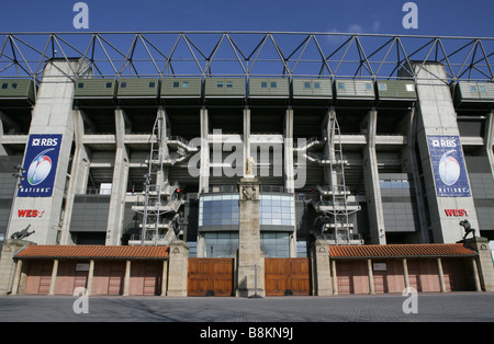 Twickenham Stadion West Stand Stockfoto