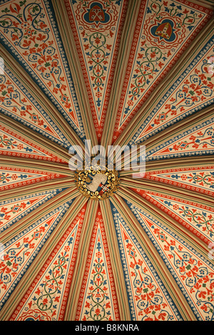 City of York, England. Der zentrale Dach Chef des York Minster Kapitelsaal. Stockfoto