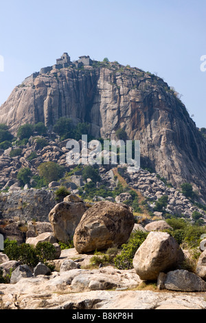 Indien-Tamil Nadu Gingee Fort Rajagiri Fort Vellore Tor Stockfoto