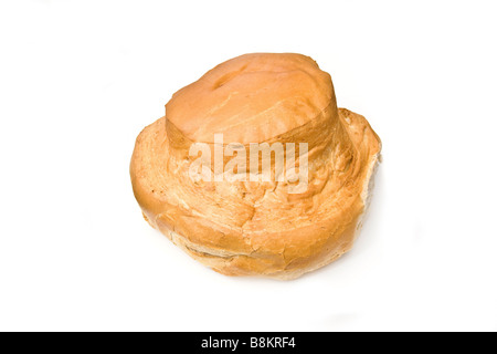 Bloomer Laib Brot isoliert auf einem weißen Studio-Hintergrund Stockfoto