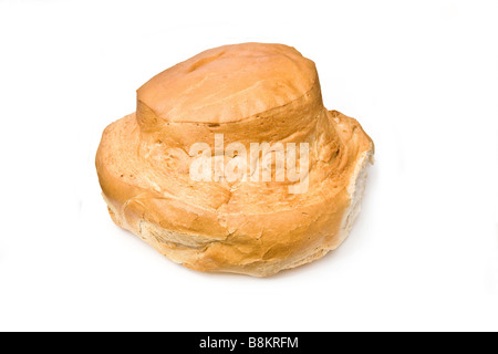 Bloomer Laib Brot isoliert auf einem weißen Studio-Hintergrund Stockfoto