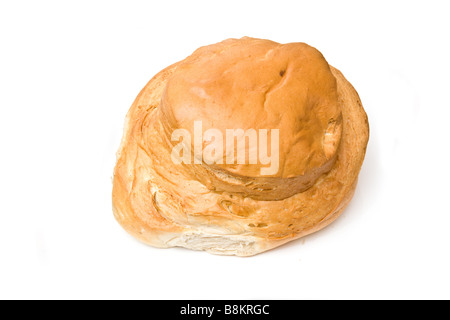 Bloomer Laib Brot isoliert auf einem weißen Studio-Hintergrund Stockfoto