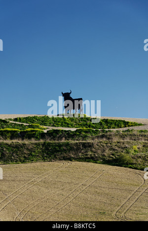 Berühmte Wahrzeichen der Osborne-Stier auf einem Hügel Spanien Stockfoto