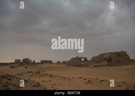 Alte Dorf-Ruinen in Old Dongola in der Nähe von Nil Sudan Stockfoto