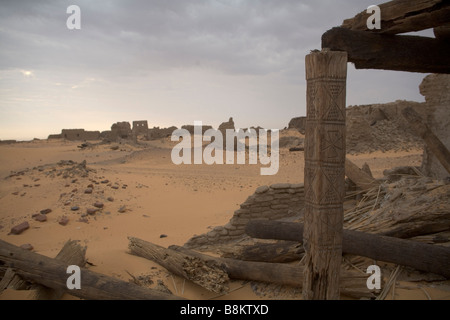 Alte Dorf-Ruinen in Old Dongola in der Nähe von Nil Sudan Stockfoto