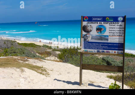 Cancun Strand Caribe Quintana Roo Zustand Mayan Riviera Halbinsel Yucatan Mexiko Stockfoto