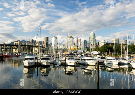 Granville Island Marina Vancouver BC Kanada Stockfoto