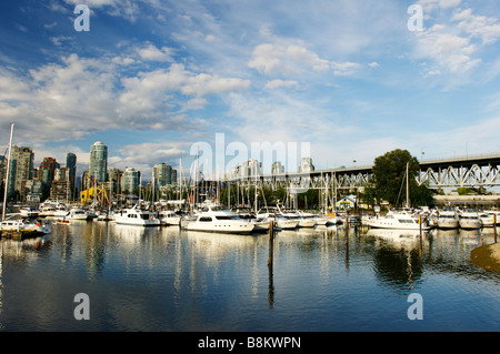 Granville Island Marina Vancouver BC Kanada Stockfoto