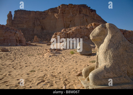 Jebel Barkal in der Nähe von Merawe, Sudan. Hauptstadt des alten Königreichs von Napata Stockfoto