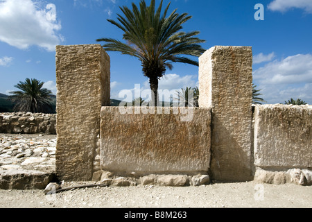 Kennzeichnend für die königlichen Stallungen in Tel Megiddo Stockfoto