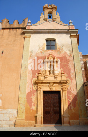 Fassade der Kapelle de Nuestra Señora de Gracia, Simat De La Valldigna, Valencia Province, Comunidad Valenciana, Spanien Stockfoto