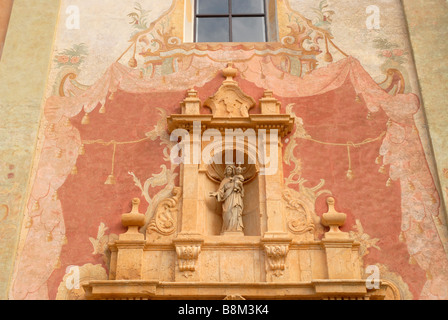 Fassade der Kapelle de Nuestra Señora de Gracia, Simat De La Valldigna, Valencia Province, Comunidad Valenciana, Spanien Stockfoto