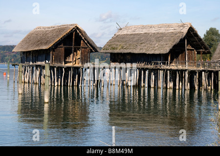 Pfahlbauten Unteruhldingen am Bodensee Bodensee Deutschland Deutschland Stockfoto